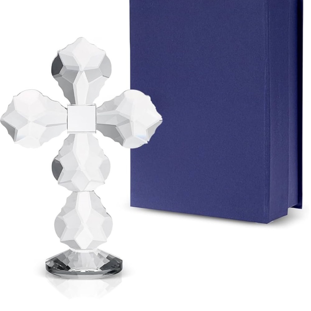 Crystal Cross Traditional Standing Cross On Base with Gift Box

5013
